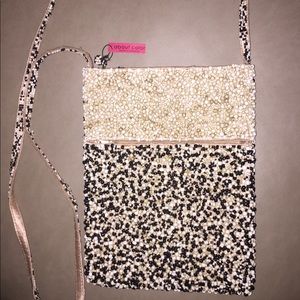 Handmade beaded about colour crossbody purse